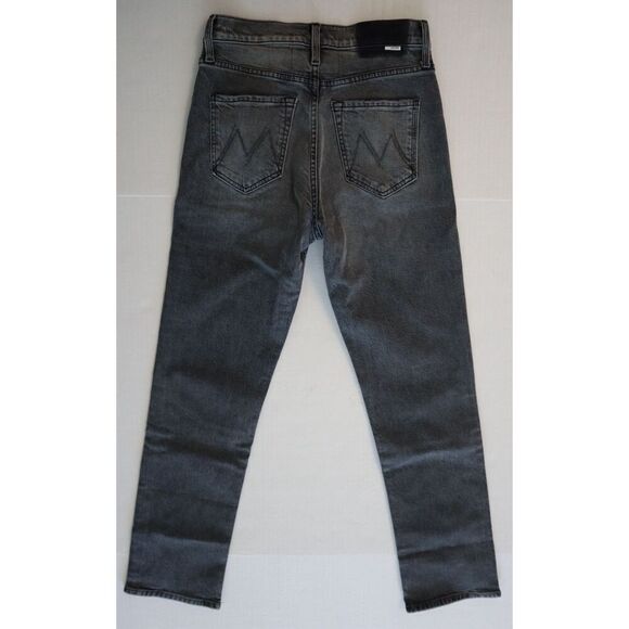 MOTHER 1664-846 Women's Sz 25 Black Distressed The Tomcat Ankle Denim Jeans - Picture 2 of 9
